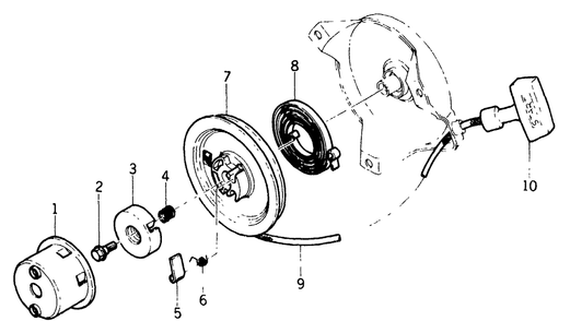 Recoil Starter Diagram and Parts List for 8779-0-DPG850  Briggs and Stratton Generator